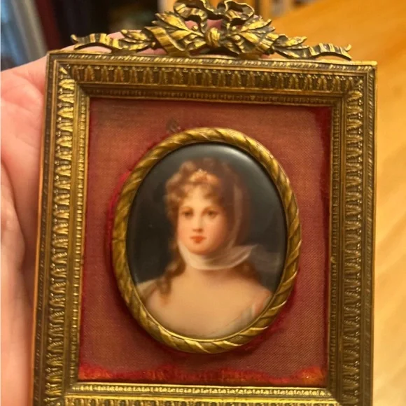 Antique 19th century miniature painting - Picture 2 of 4